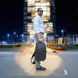 Mancro Σακίδιο Πλάτης 20L Laptop 15.6” Μαύρο USB Αδιάβροχο Ανδρικό