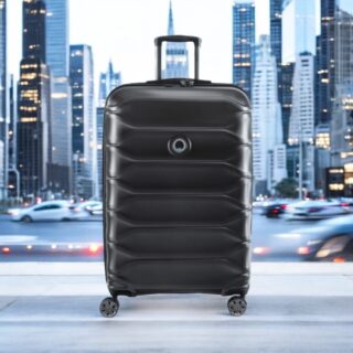 Delsey Meteor Βαλίτσα Μεγάλη Expandable 78x50x29.5cm Μαύρη