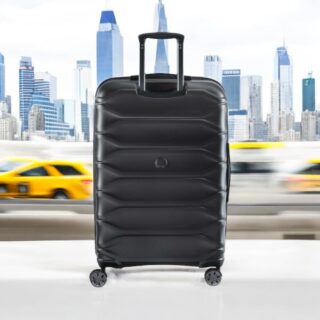 Delsey Meteor Βαλίτσα Μεγάλη Expandable 78x50x29.5cm Μαύρη
