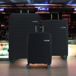 Σέτ 3Τεμ  Βαλίτσα Τροχ 55+67+76Eκ Black SODA BG BERLIN