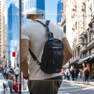 Τσαντάκι ώμου χιαστί crossbody mini backpack Cardinal 1200 μαύρο