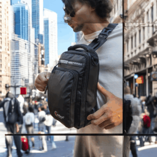 Τσαντάκι ώμου χιαστί crossbody mini backpack Cardinal 1200 μαύρο