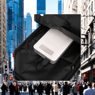 Τσαντάκι ώμου χιαστί crossbody mini backpack Cardinal 1200 μαύρο