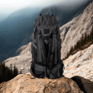Σακίδιο πεζοπορίας Daypack 60L Camping 1488 μαύρο