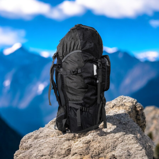 Σακίδιο πεζοπορίας αδιάβροχο Daypack 60L Camping 1488 Σκούρο μπλέ - Image 7