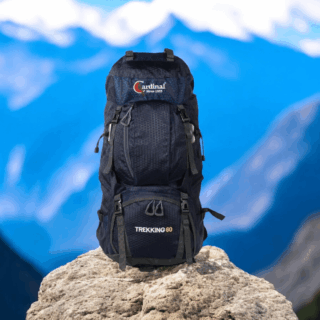 Σακίδιο πεζοπορίας αδιάβροχο 60L Camping 1488 Σκούρο μπλέ