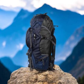 Σακίδιο πεζοπορίας αδιάβροχο 60L Camping 1488 Σκούρο μπλέ