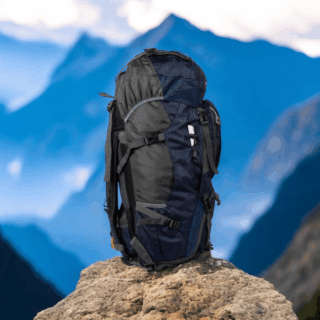 Σακίδιο πεζοπορίας αδιάβροχο 60L Camping 1488 Σκούρο μπλέ