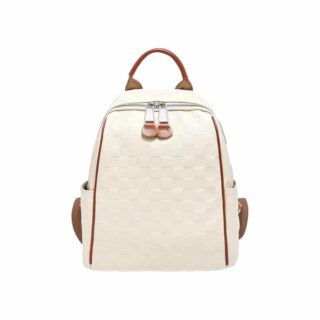 Δερμάτινo Γυναικείo Σακίδιο Πλάτης Foxer SF900116YF μπέζ