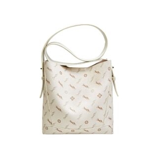 Δερμάτινη Γυναικεία Τσάντα Shopper ‘Ωμου Foxer 9136015F κρέμ