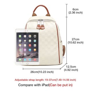 Δερμάτινo Γυναικείo Σακίδιο Πλάτης Foxer SF900116YF μπέζ