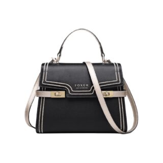 Δερμάτινη Γυναικεία Τσάντα Foxer 953033F Μαύρο