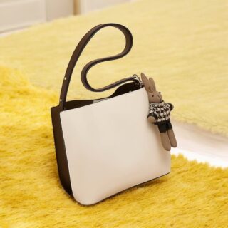 Foxer 9110006F Τσάντα Γυναικεία Κρεμ Δερμάτινη Χιαστί