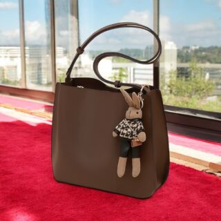 Foxer 9110006F Τσάντα Γυναικεία Καφέ Δερμάτινη Χιαστί