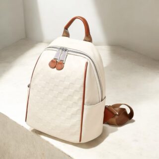 Δερμάτινo Γυναικείo Σακίδιο Πλάτης Foxer SF900116YF μπέζ