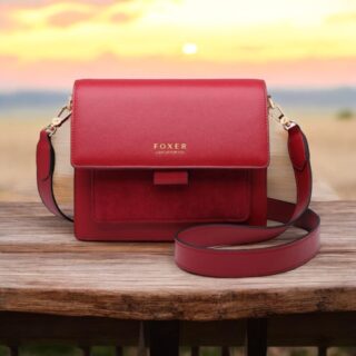 Δερμάτινη Γυναικεία Τσάντα Χιαστί Foxer 954011F κόκκινο