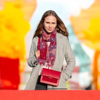 Δερμάτινη Γυναικεία Τσάντα Χιαστί Foxer 954011F κόκκινο