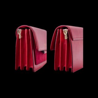 Δερμάτινη Γυναικεία Τσάντα Χιαστί Foxer 954011F κόκκινο