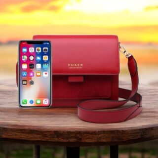 Δερμάτινη Γυναικεία Τσάντα Χιαστί Foxer 954011F κόκκινο