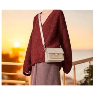 Δερμάτινη Γυναικεία Τσάντα Foxer 954011F Κρεμ