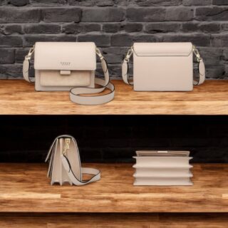 Δερμάτινη Γυναικεία Τσάντα Foxer 954011F Κρεμ