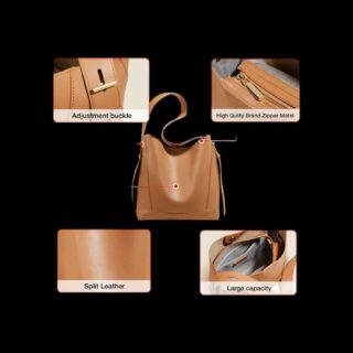 Δερμάτινη Γυναικεία Τσάντα Foxer 9136015F Καφέ