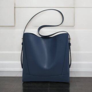 Δερμάτινη Γυναικεία Τσάντα Shopper ‘Ωμου Foxer 9136015F μπλέ