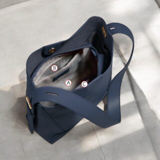 Δερμάτινη Γυναικεία Τσάντα Shopper ‘Ωμου Foxer 9136015F μπλέ