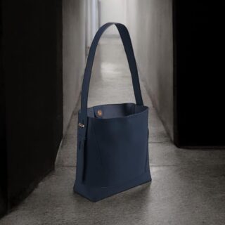 Δερμάτινη Γυναικεία Τσάντα Shopper ‘Ωμου Foxer 9136015F μπλέ