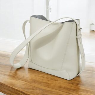 Δερμάτινη Γυναικεία Τσάντα Foxer 9136015F Άσπρο