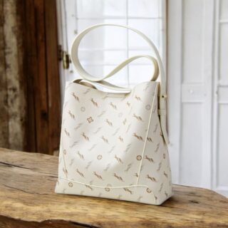 Δερμάτινη Γυναικεία Τσάντα Shopper ‘Ωμου Foxer 9136015F κρέμ