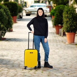 Βαλίτσα trolley Caterpillar μικρή μεσαία 83688-217 50/60 cm κίτρινο