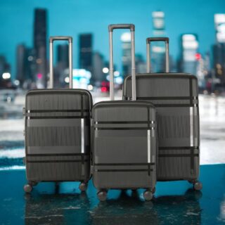 Βαλίτσες Σκληρές με Επέκταση σέτ 3 τεμαχίων Cardinal PP 2017 μαύρο