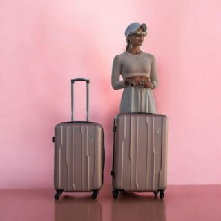 Βαλίτσα trolley Cardinal μεσαία/μεγάλη 2012/60/70 cm ροζ χρυσό