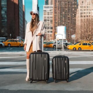 Βαλίτσα trolley Cardinal μικρή μεσαία 2012 50/60 cm μαύρη