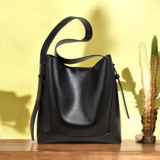 Foxer 9136015F Δερμάτινη Τσάντα Ώμου Μαύρη