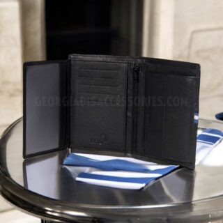 Diplomat Δερμάτινο Ανδρικό Πορτοφόλι με RFID Μαύρο