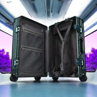 Βαλίτσα trolley case καμπίνας Bopai 833-853203/50 cm πράσινο