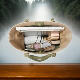 Foxer 9136060F Τσάντα Γυναικεία Μπέζ Ώμου Shopper Ύφασμα