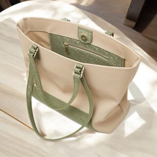 Foxer 9136060F Τσάντα Γυναικεία Μπέζ Ώμου Shopper Ύφασμα