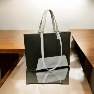 Υφασμάτινη Γυναικεία Τσάντα Shopper ‘Ωμου Foxer 9136060F μαύρο