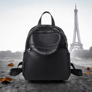 Foxer 9141V007F Σακίδιο Πλάτης Γυναικείο Μαύρο Δερμάτινο