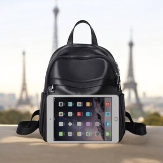 Foxer 9141V007F Σακίδιο Πλάτης Γυναικείο Μαύρο Δερμάτινο