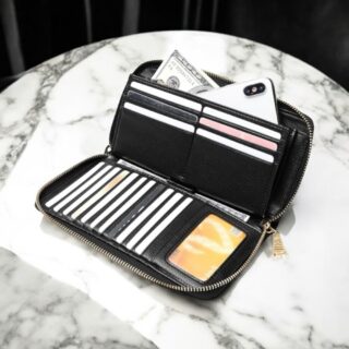 Γυναικείο Δερμάτινο Πορτοφόλι Foxer 256001F Μαύρο