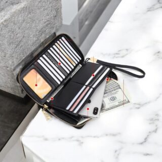 Γυναικείο Δερμάτινο Πορτοφόλι Foxer 256001F Μαύρο