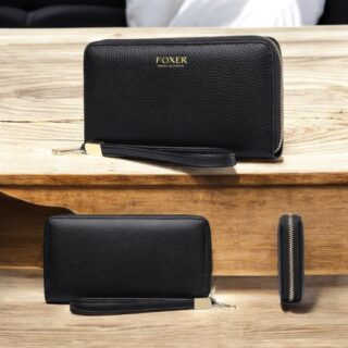 Γυναικείο Δερμάτινο Πορτοφόλι Foxer 256001F Μαύρο