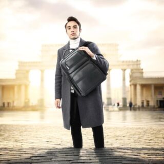 Δερμάτινο Σακίδιο πλάτης Αντικλεπτικό 35L Laptop 17,3” Bopai 851-019811 μαύρο