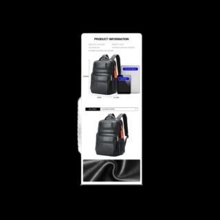 Δερμάτινο Σακίδιο πλάτης Αντικλεπτικό 35L Laptop 17,3” Bopai 851-019811 μαύρο