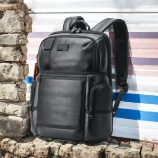 Bopai Αντικλεπτικό Δερμάτινο Σακίδιο Laptop 17.3” 28L Μαύρο