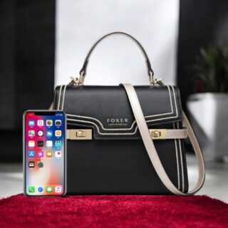 Δερμάτινη Γυναικεία Τσάντα Foxer 953033F Μαύρο